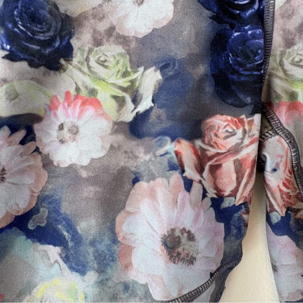 Floral Leggings Womens Feminine Yoga Pilates Girly 0018 - Picture 6 of 16